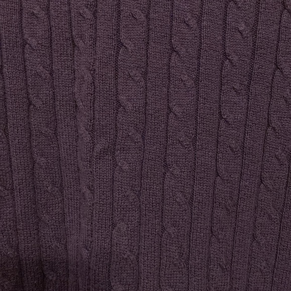Small Laura Scott Purple Cable Sweater - Picture 3 of 9